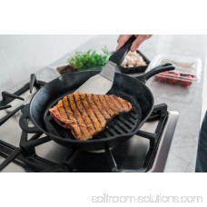 Camp Chef Pre-Seasoned 12 Cast Iron Skillet with Raised Ribs 550382396